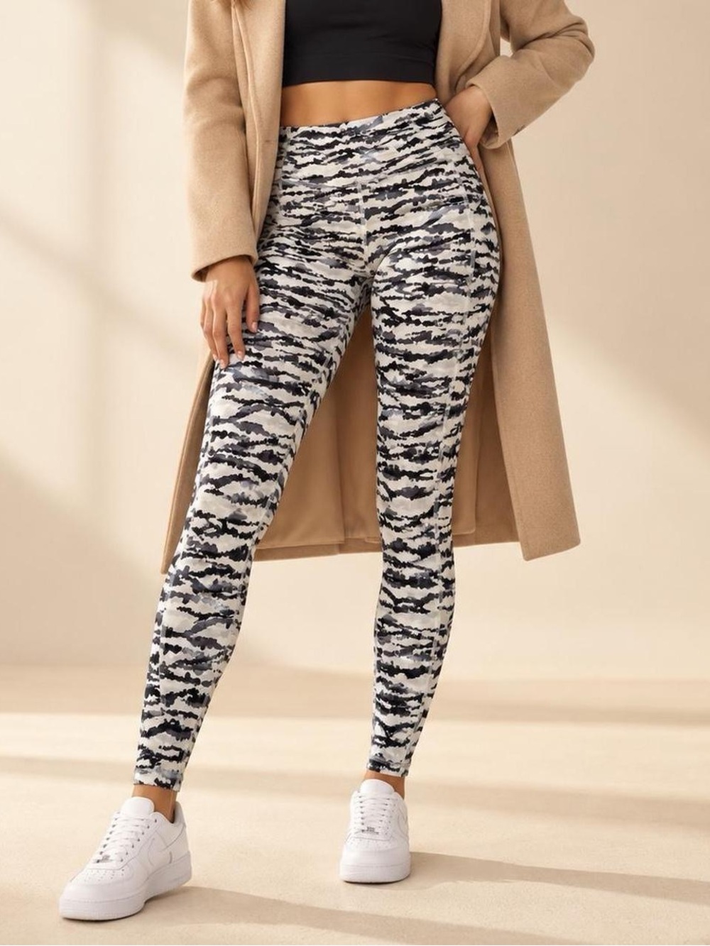 Fabletics PureLuxe Abstract Zebra Print Leggings XS